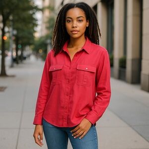 Pink Button-Up Shirt